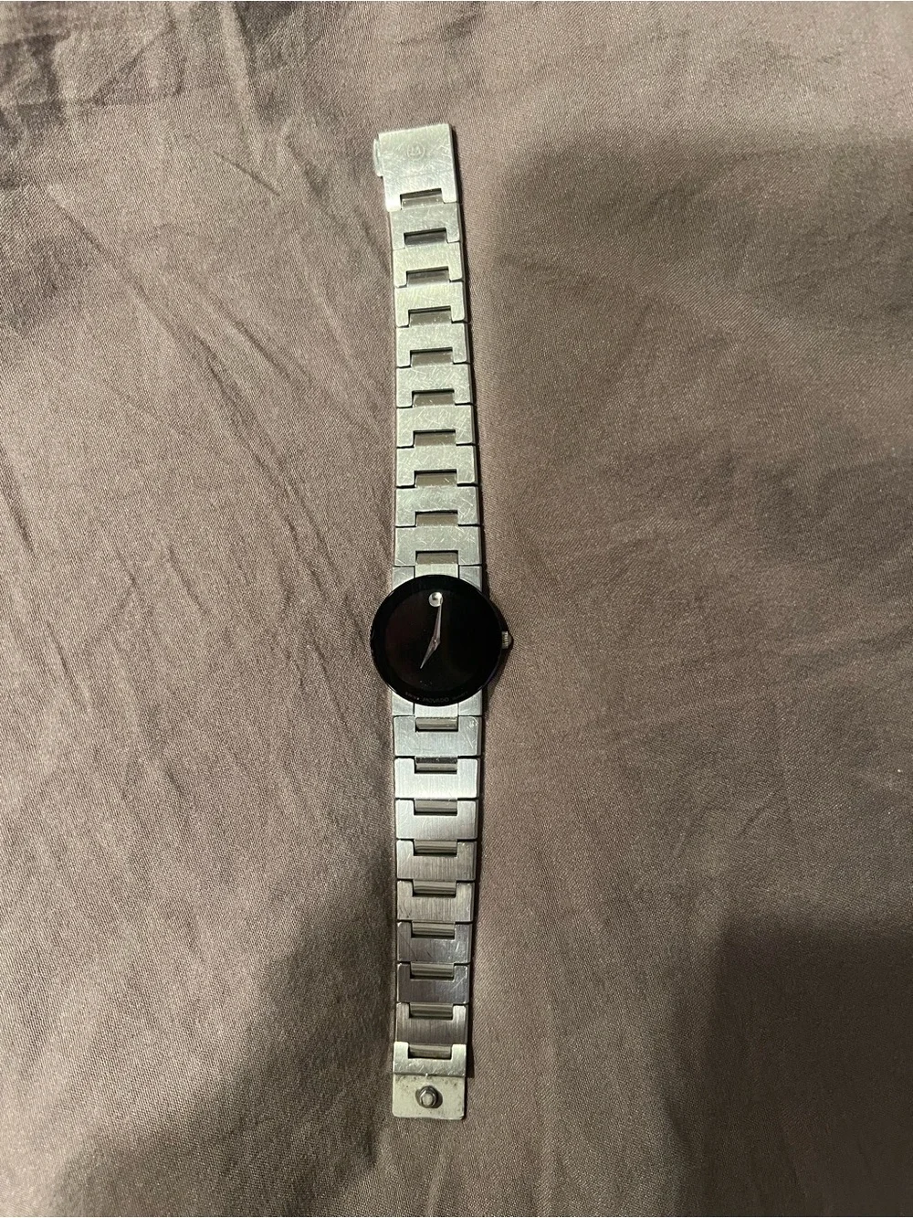 MOVADO Safiro Stainless Steel Black Dial Women's Watch